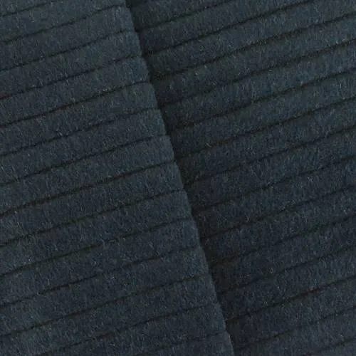 3 1/8 YD PC-Ebony Black Brush Wool Blend Stripe Jacketing Fabric