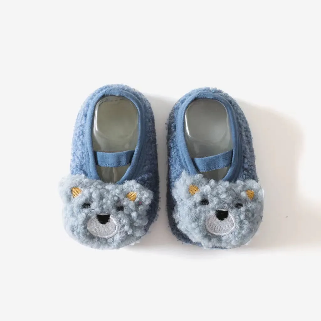 3D Cute Animal Winter Plush First Walker Shoes