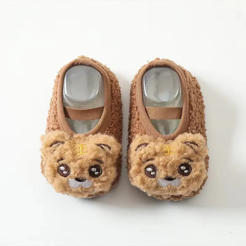 3D Cute Animal Winter Plush First Walker Shoes