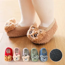 3D Cute Animal Winter Plush First Walker Shoes