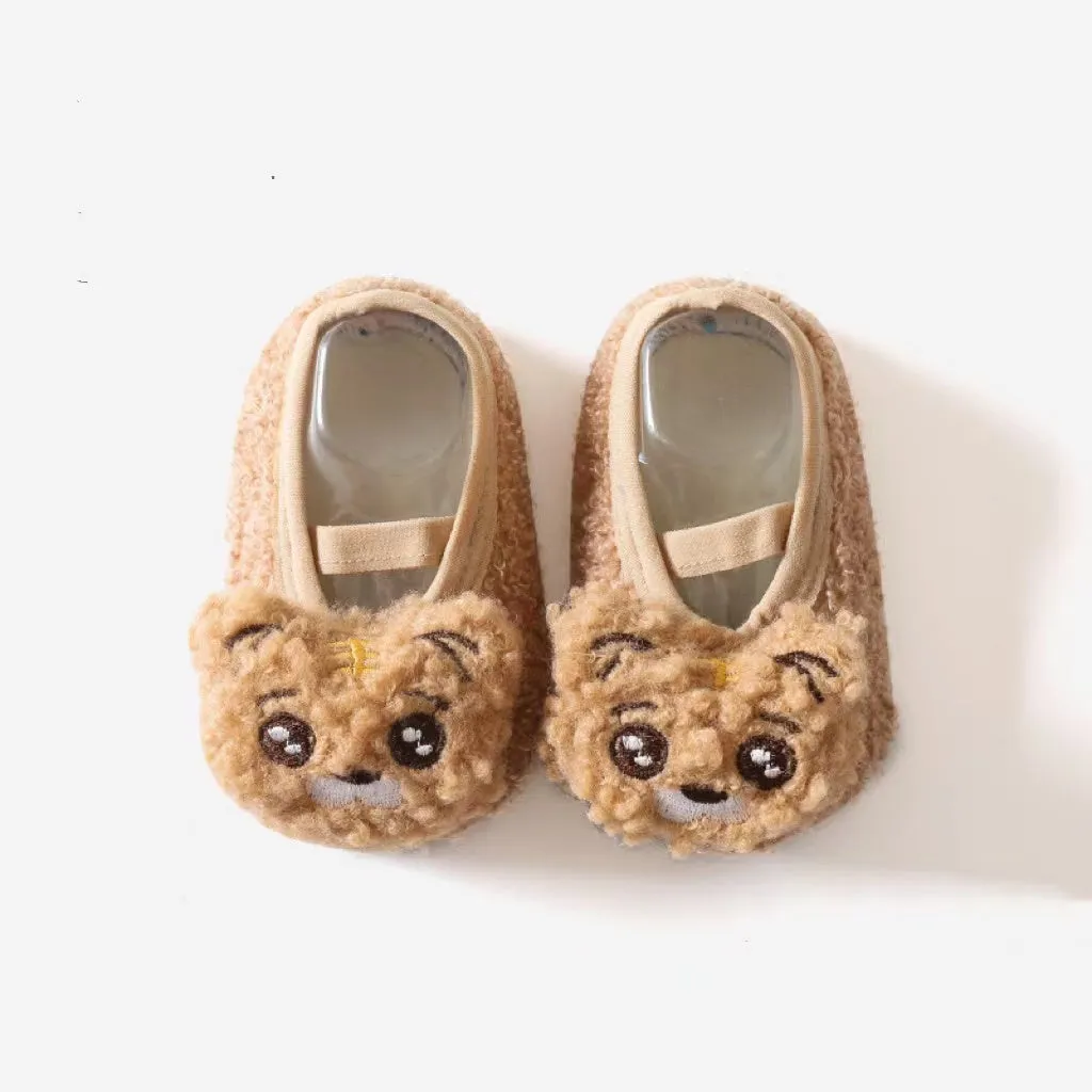 3D Cute Animal Winter Plush First Walker Shoes