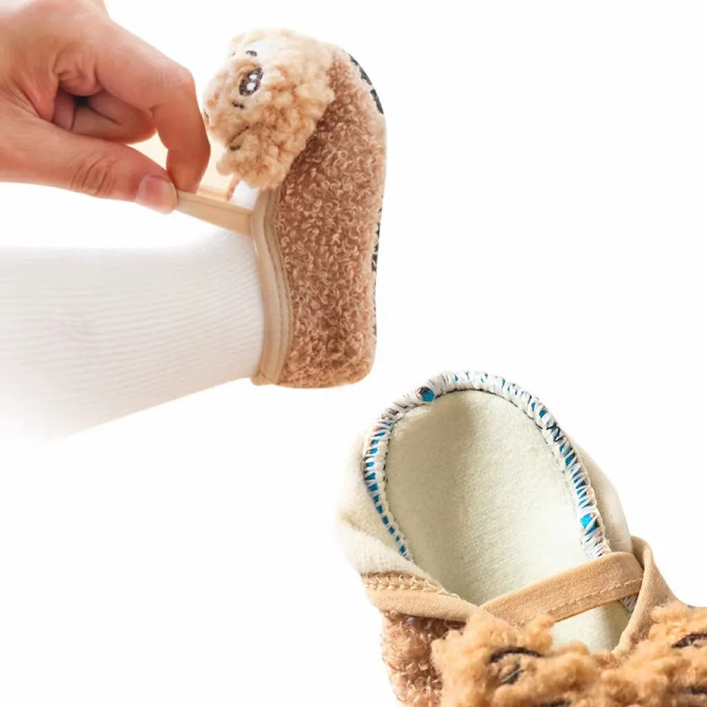 3D Cute Animal Winter Plush First Walker Shoes