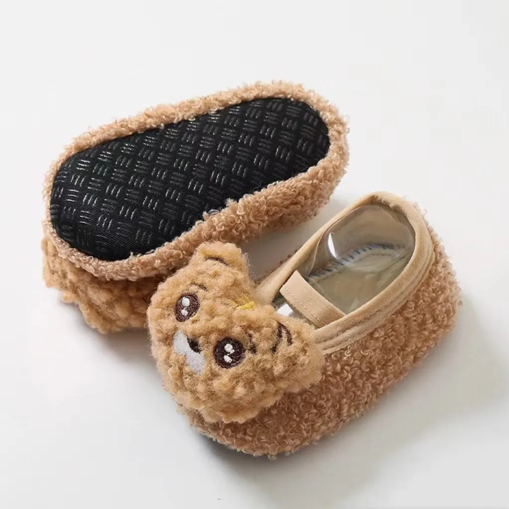 3D Cute Animal Winter Plush First Walker Shoes