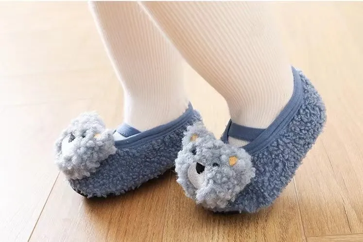 3D Cute Animal Winter Plush First Walker Shoes