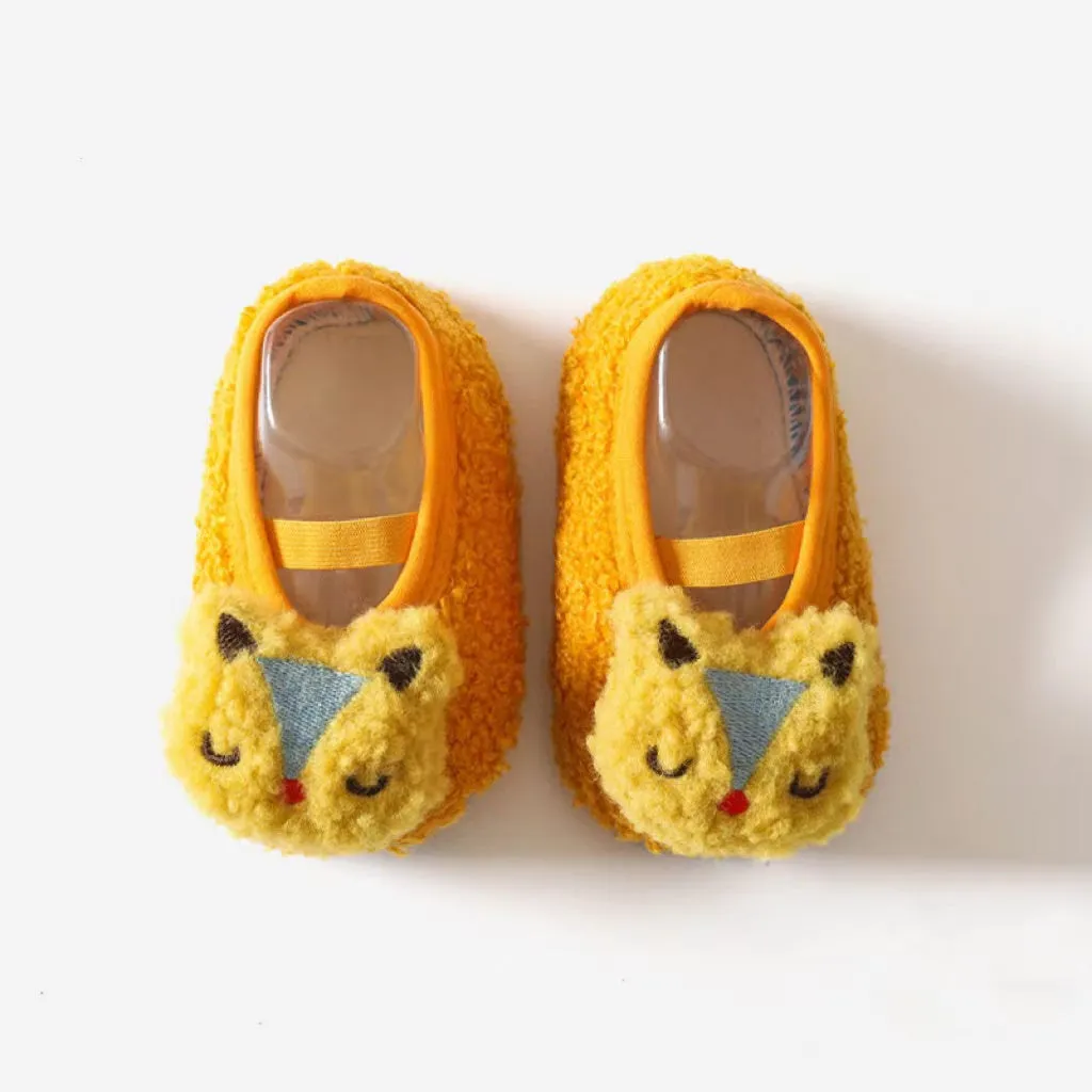 3D Cute Animal Winter Plush First Walker Shoes