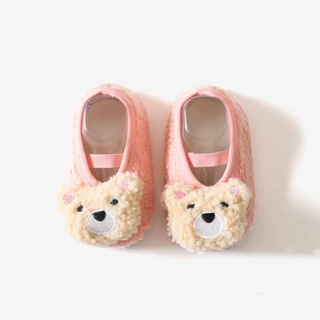 3D Cute Animal Winter Plush First Walker Shoes