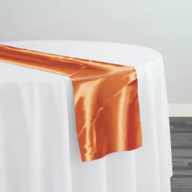 6pcs - Bridal Satin Table Runner 14"x108" - Orange 621