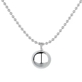 925 Sterling Silver Ball Bead Pendant Necklace