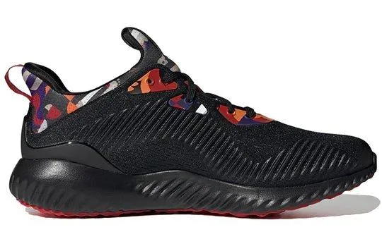 Adidas Alphabounce 1Chinese New Year Scarlet Low-Top Sneakers Fabric Black Colour For Men