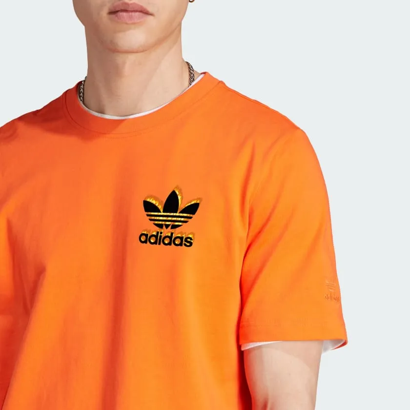 ADIDAS GRAPHICS FIRE TREFOIL T-SHIRT - ORANGE