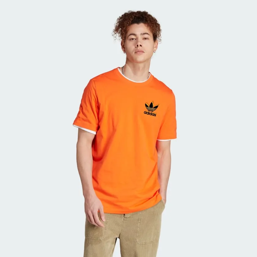 ADIDAS GRAPHICS FIRE TREFOIL T-SHIRT - ORANGE