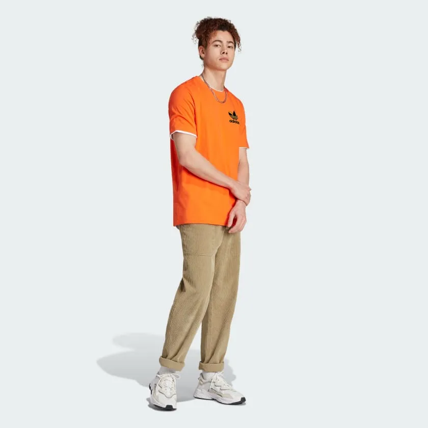 ADIDAS GRAPHICS FIRE TREFOIL T-SHIRT - ORANGE
