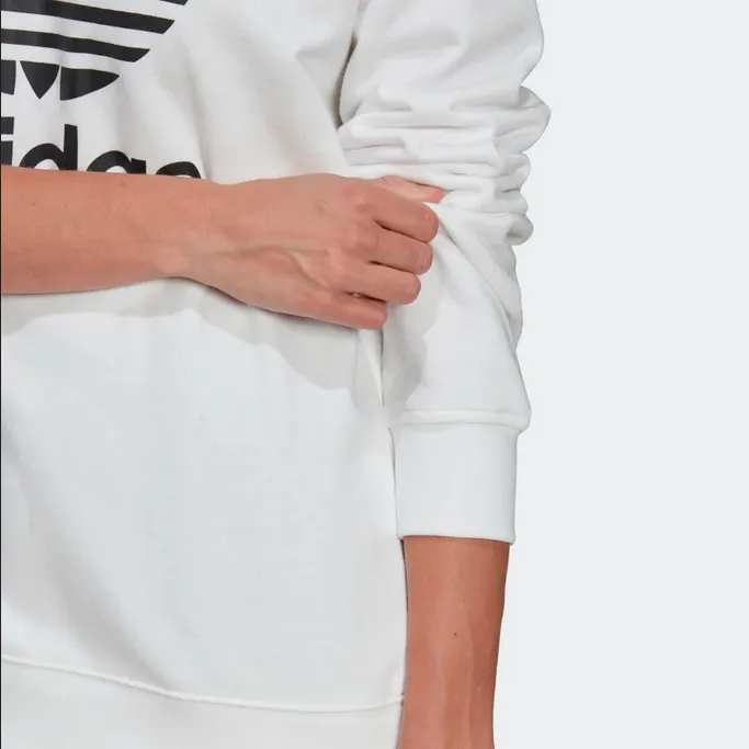Adidas Originals Felpa da donna girocollo trfoglio Trefoil Crew GN2961 bianca