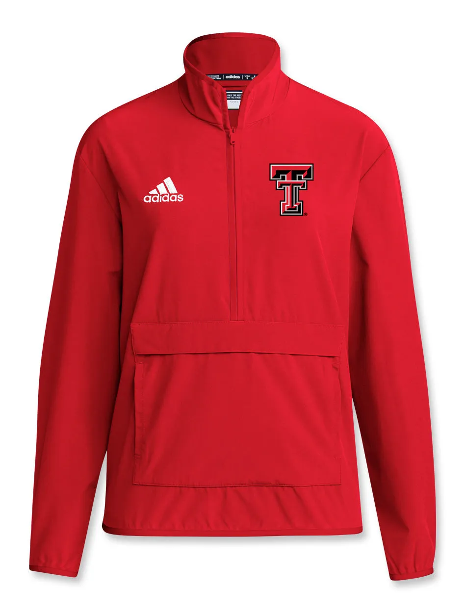 Adidas Texas Tech "Locker Room" Women's Sideline 2024 Woven Quarter Zip