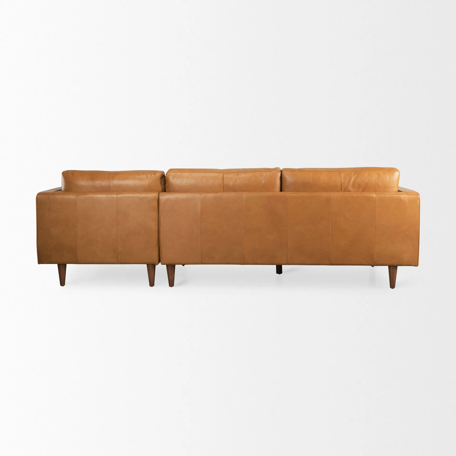 Arne Sofa Sectional in Tan Leather | Right Chaise