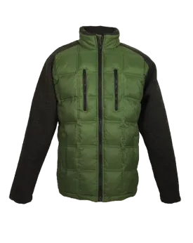 ASHORE MENS DOWN AND SWEATER SOFTSHELL HYBRID JACKETS IN OLIVE