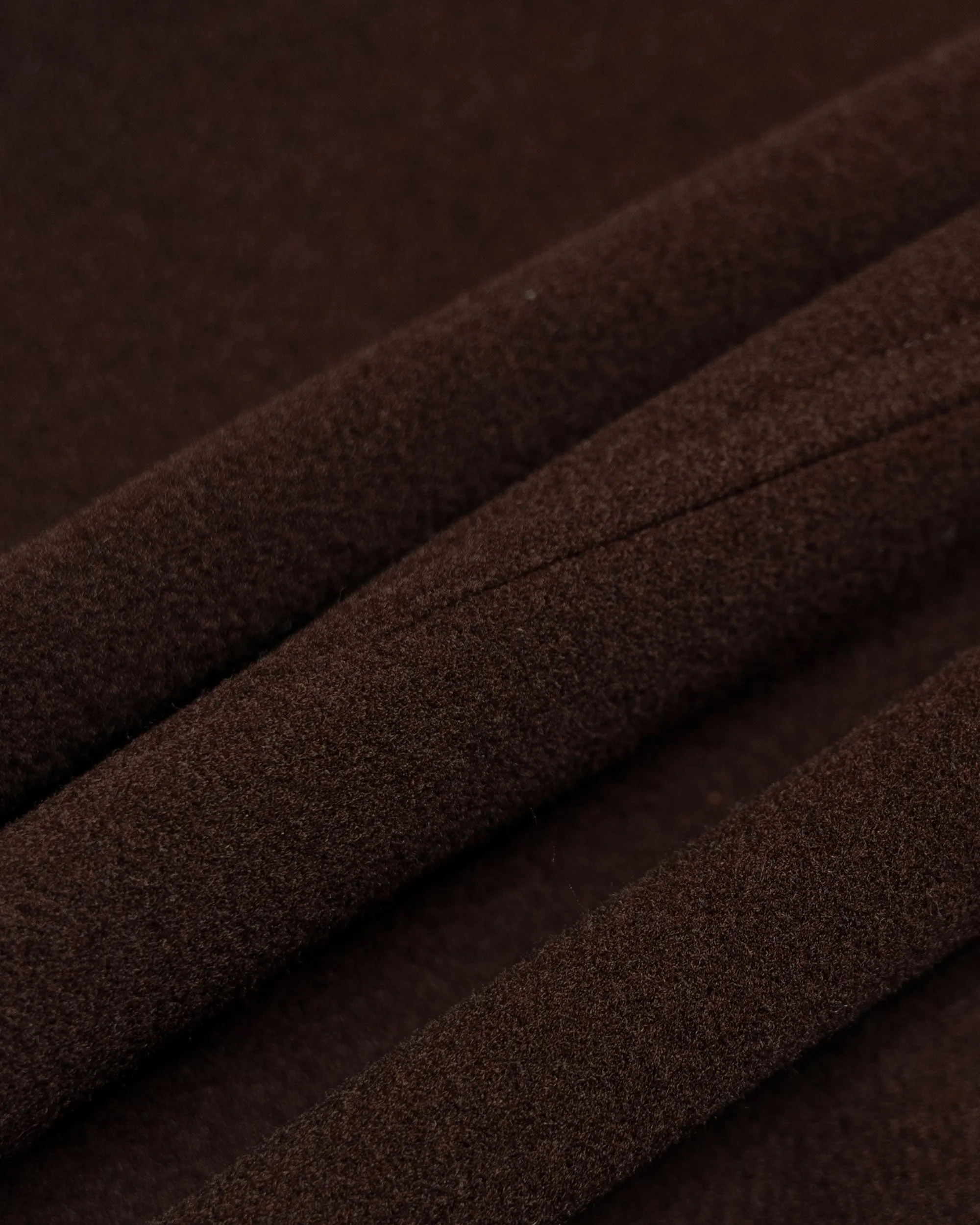 Auralee Double Cloth Heavy Wool Pile Zip Blouson Dark Brown