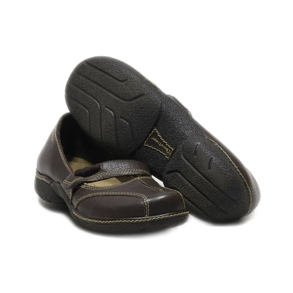 Baretraps Slip Ons Leather Brown Colour For Women