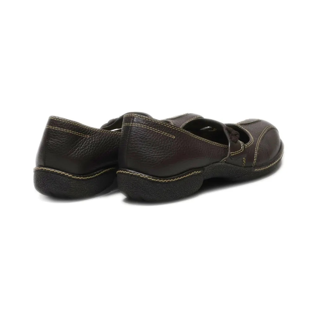 Baretraps Slip Ons Leather Brown Colour For Women