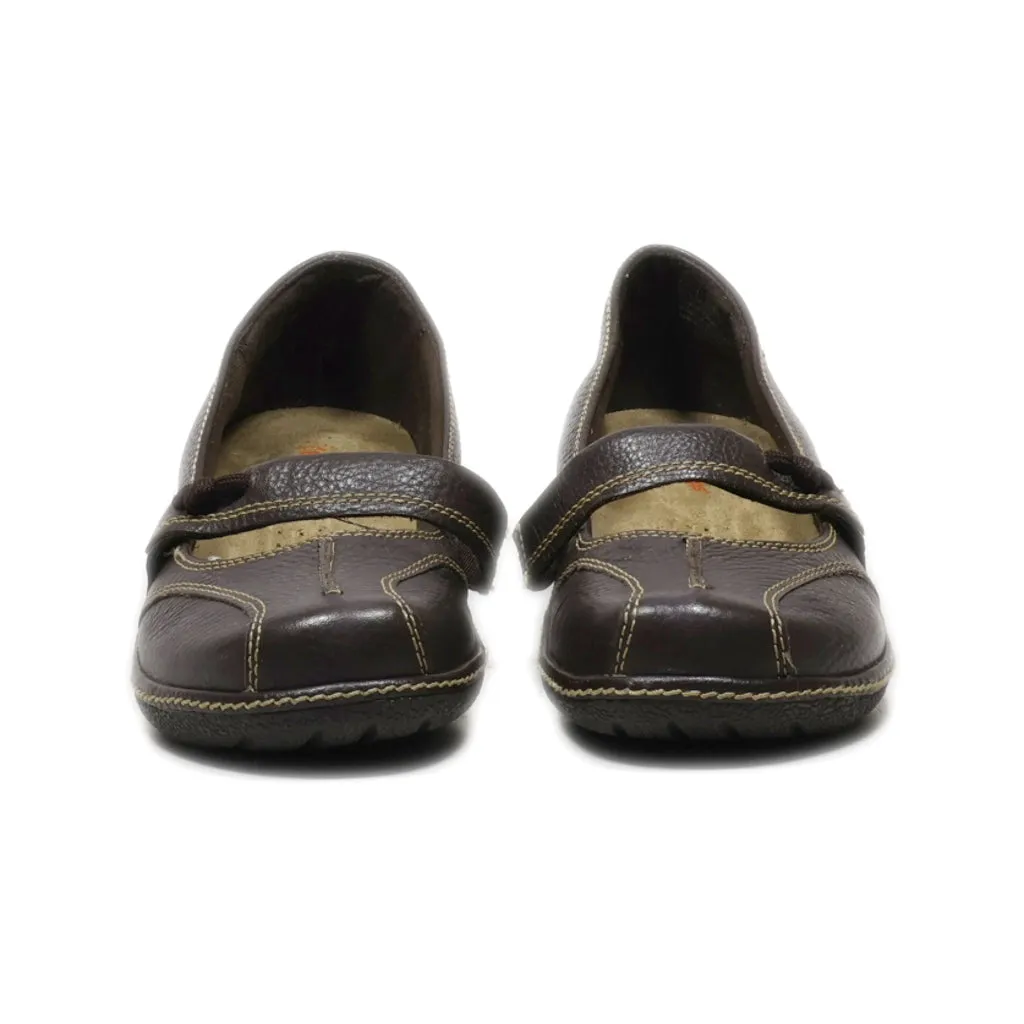 Baretraps Slip Ons Leather Brown Colour For Women