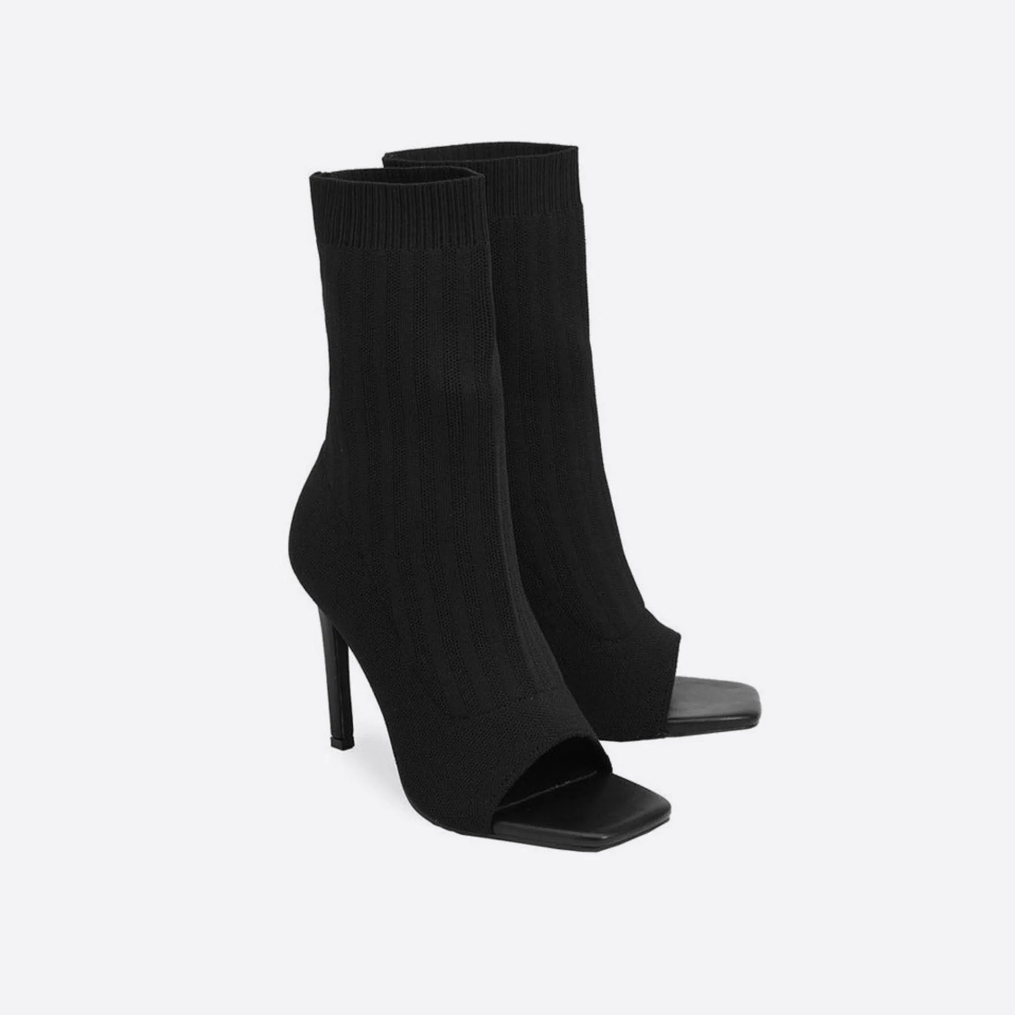 binfenxie-Women Peep-Toe High-Heeled Boots