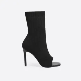 binfenxie-Women Peep-Toe High-Heeled Boots