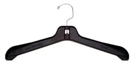 BLACK PLASTIC 16.5" COAT HANGER PACK 125