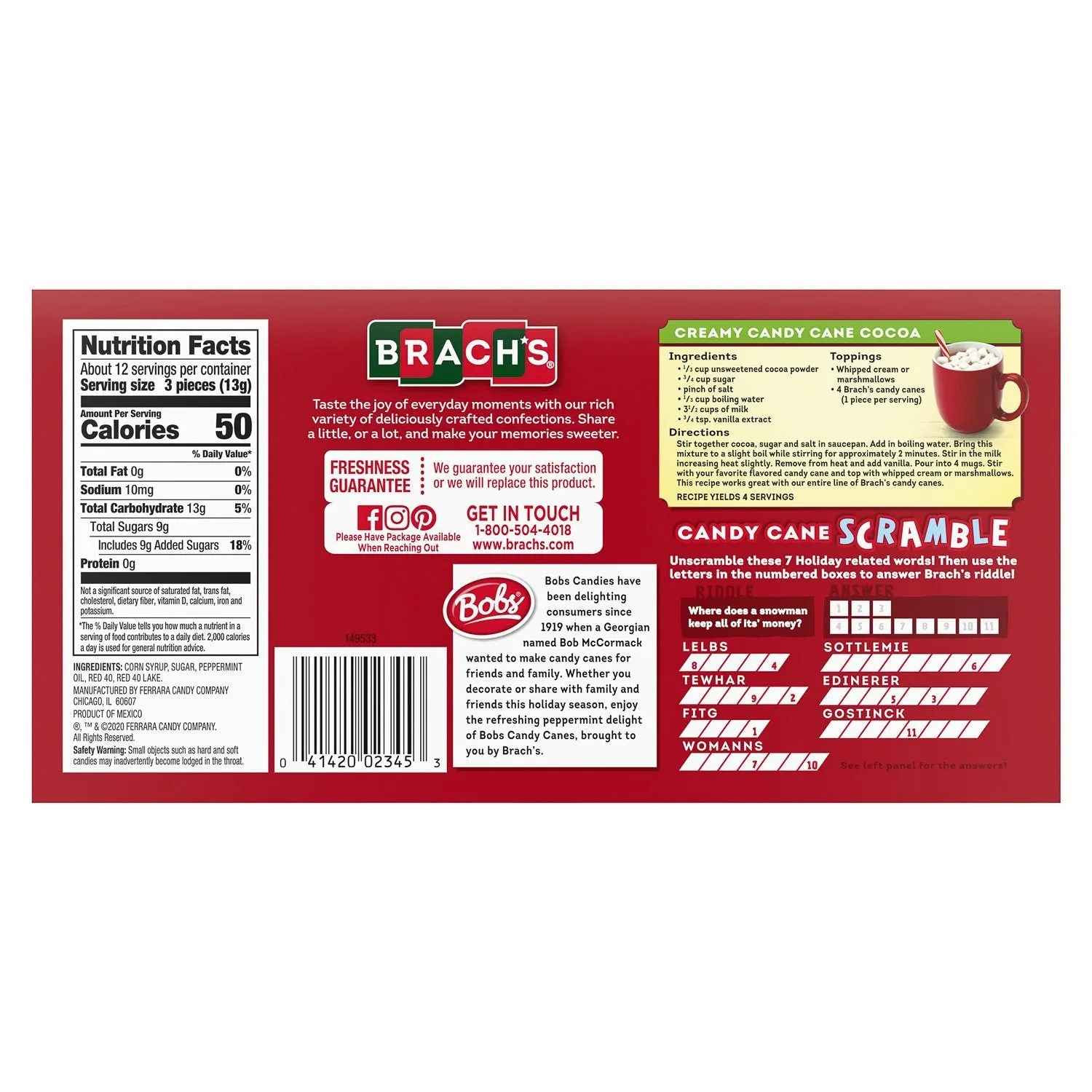 Brach's Bob Candy Canes