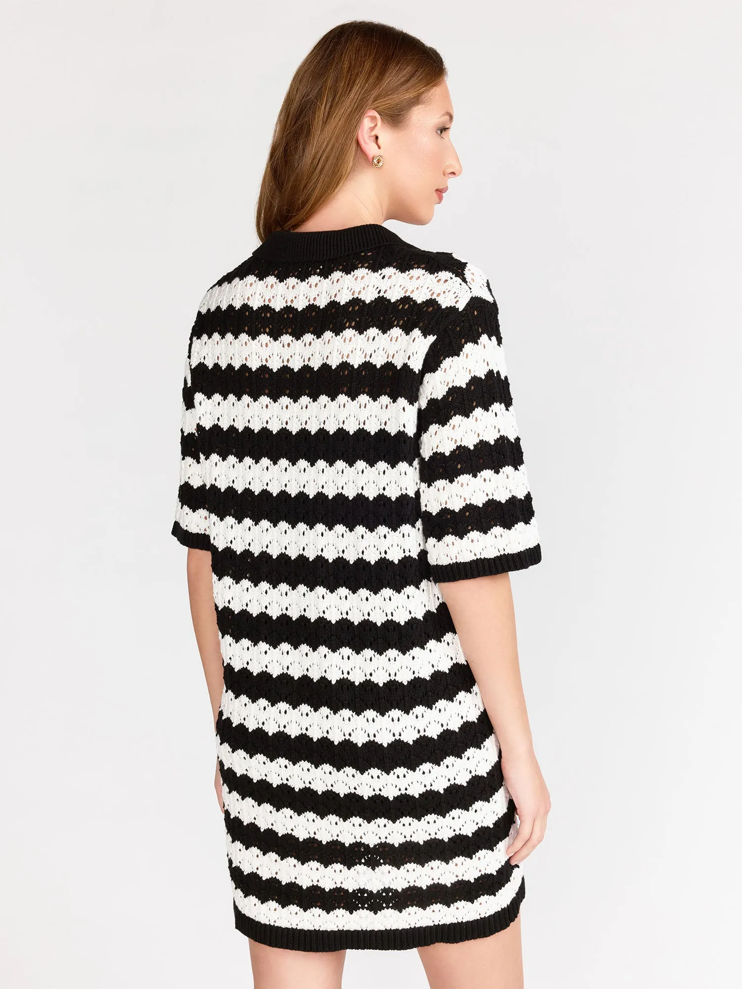 Button-Down Knit Shirt Dress - Aaron & Amber
