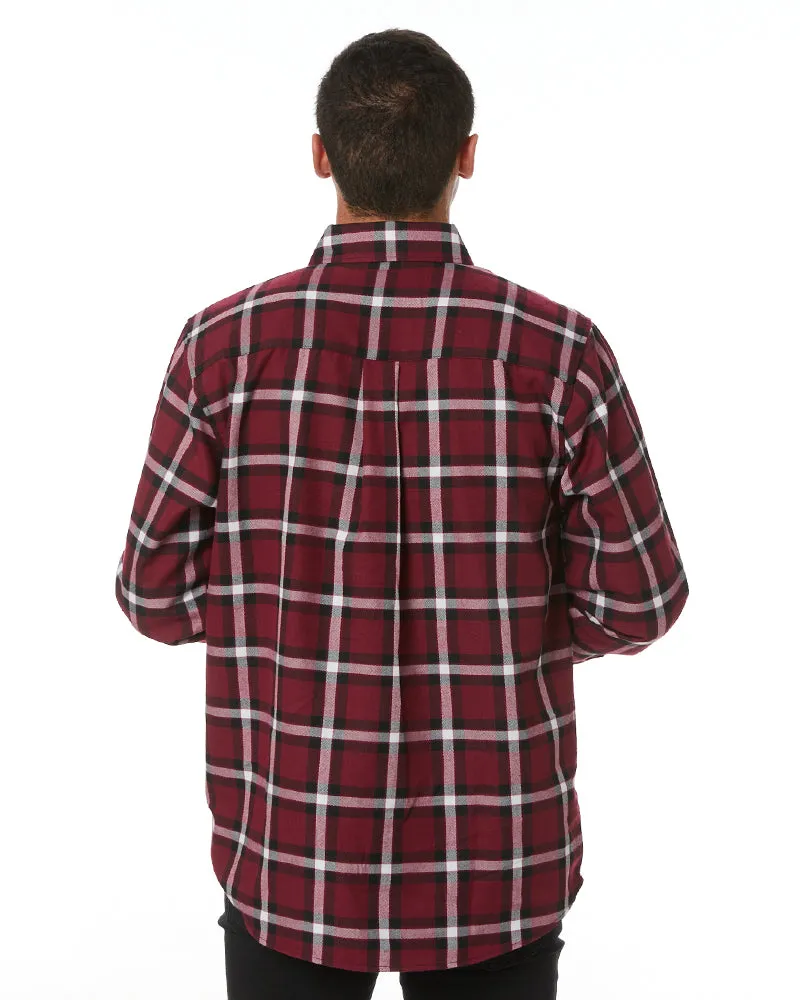 Cellar Flannel - Red White Black Plaid