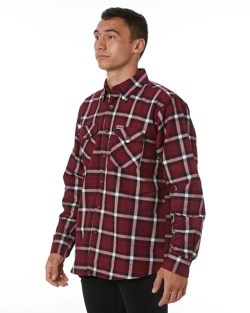 Cellar Flannel - Red White Black Plaid