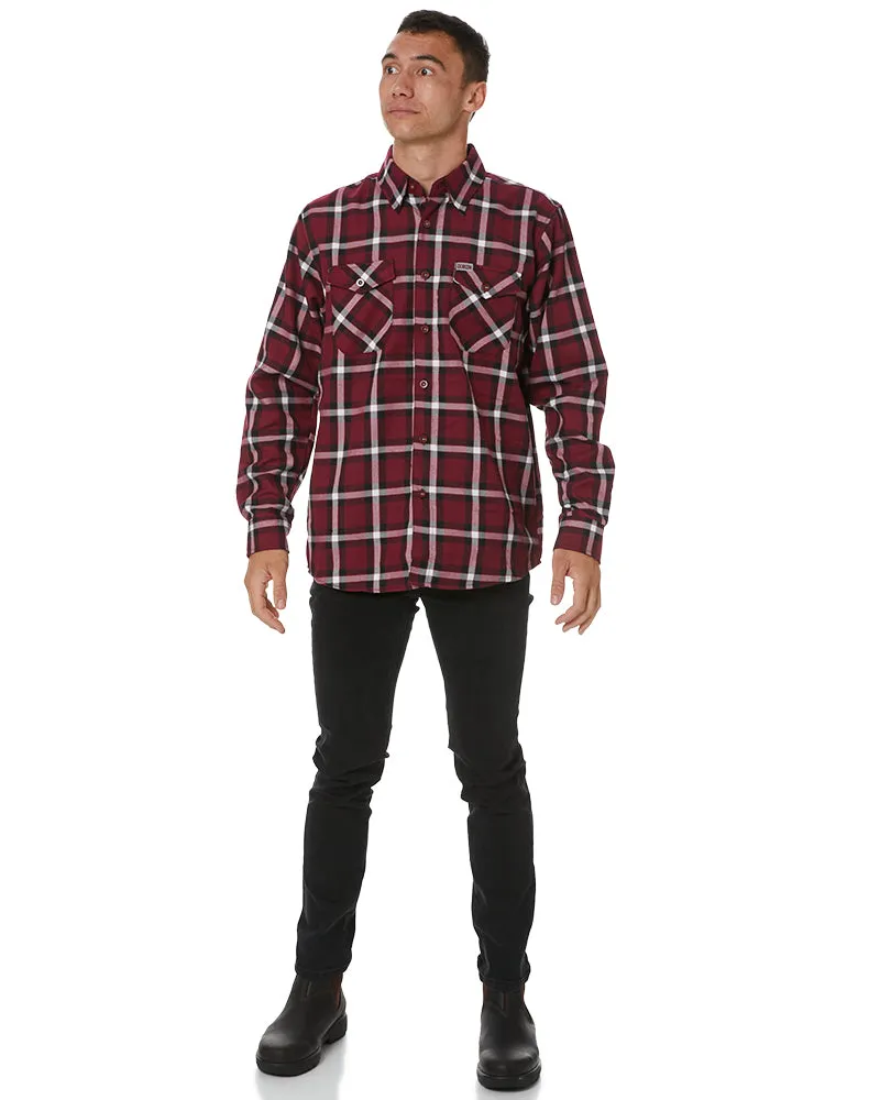 Cellar Flannel - Red White Black Plaid