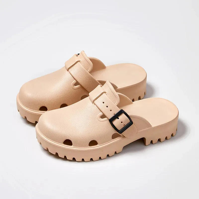Comwarm New Heels Clogs Women EVA Sandals Platform Mules