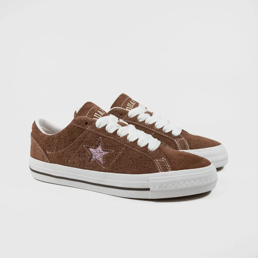 Converse Cons -  Quartersnacks One Star Pro Ox Shoes - Dark Clove / White / Cherry
