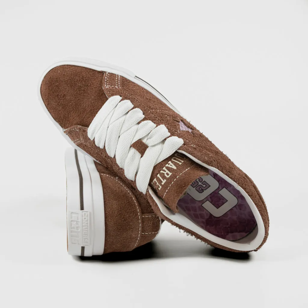 Converse Cons -  Quartersnacks One Star Pro Ox Shoes - Dark Clove / White / Cherry