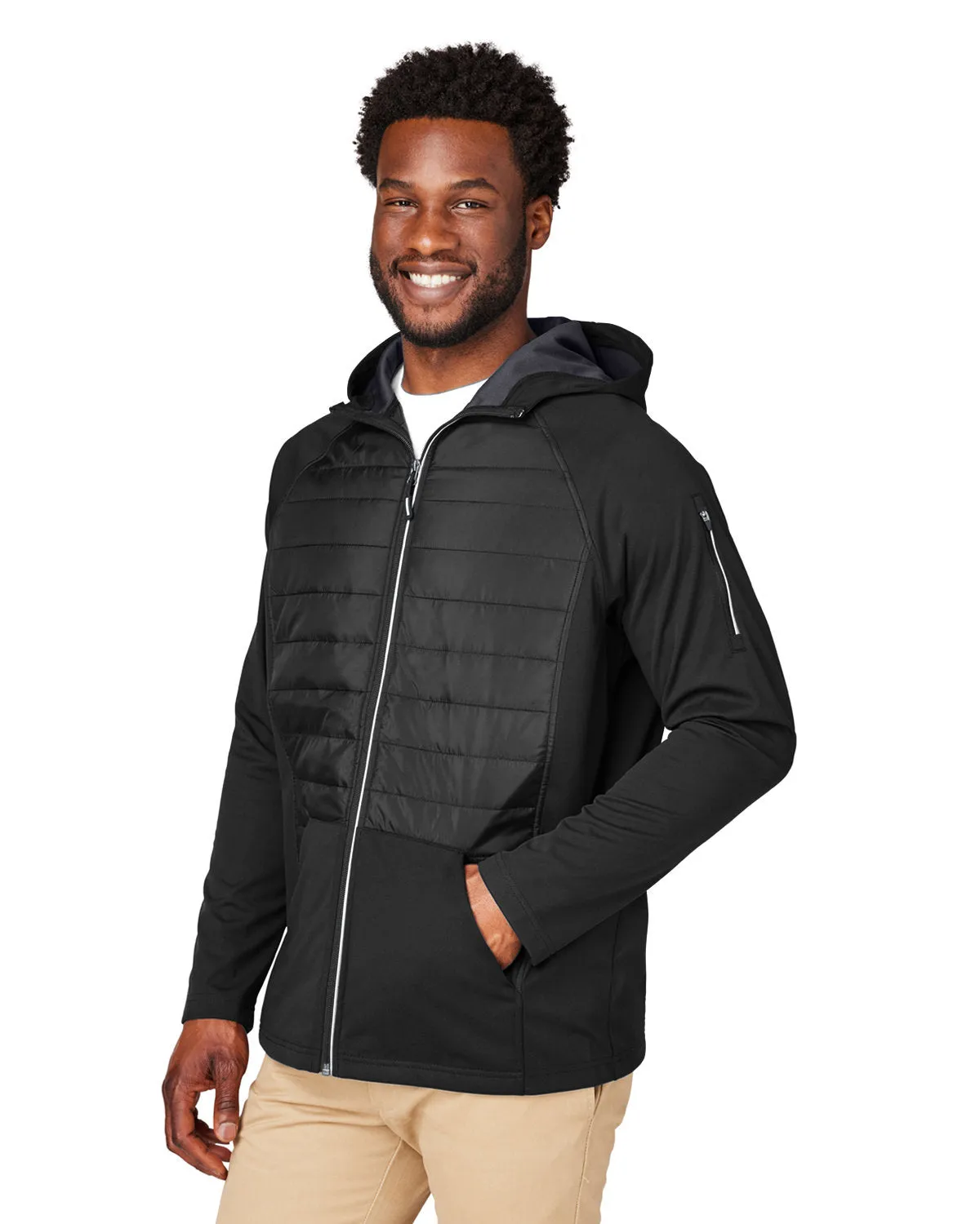 CORE365 Unisex Techno Lite Hybrid Hooded Jacket