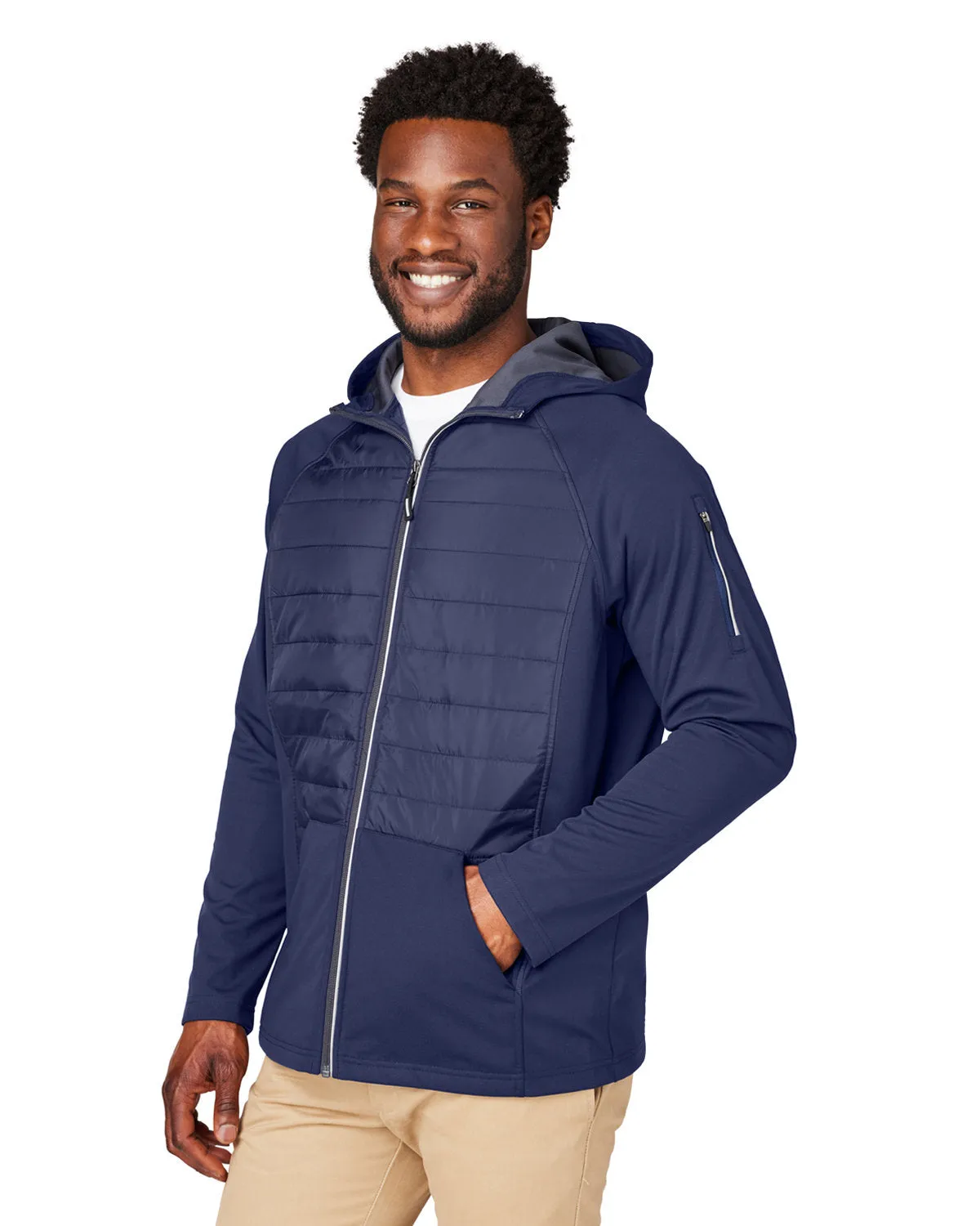 CORE365 Unisex Techno Lite Hybrid Hooded Jacket