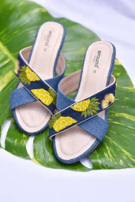 Denim Blue Slip-Ons
