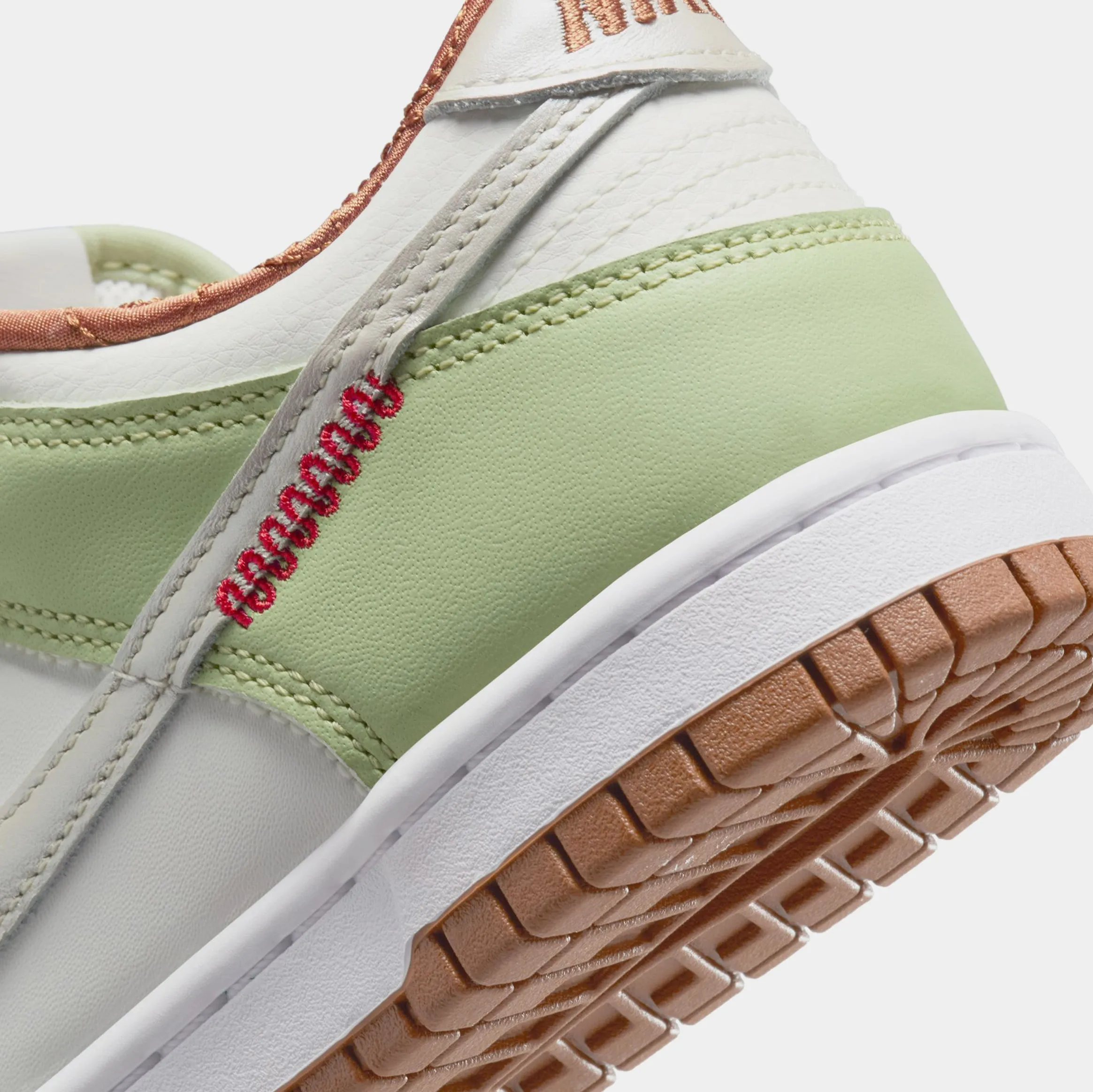 Dunk Low Year Of The Snake Grade School Lifestyle Shoes (Sail/Light Bone/White/Olive Aura/Light British Tan/University Red)