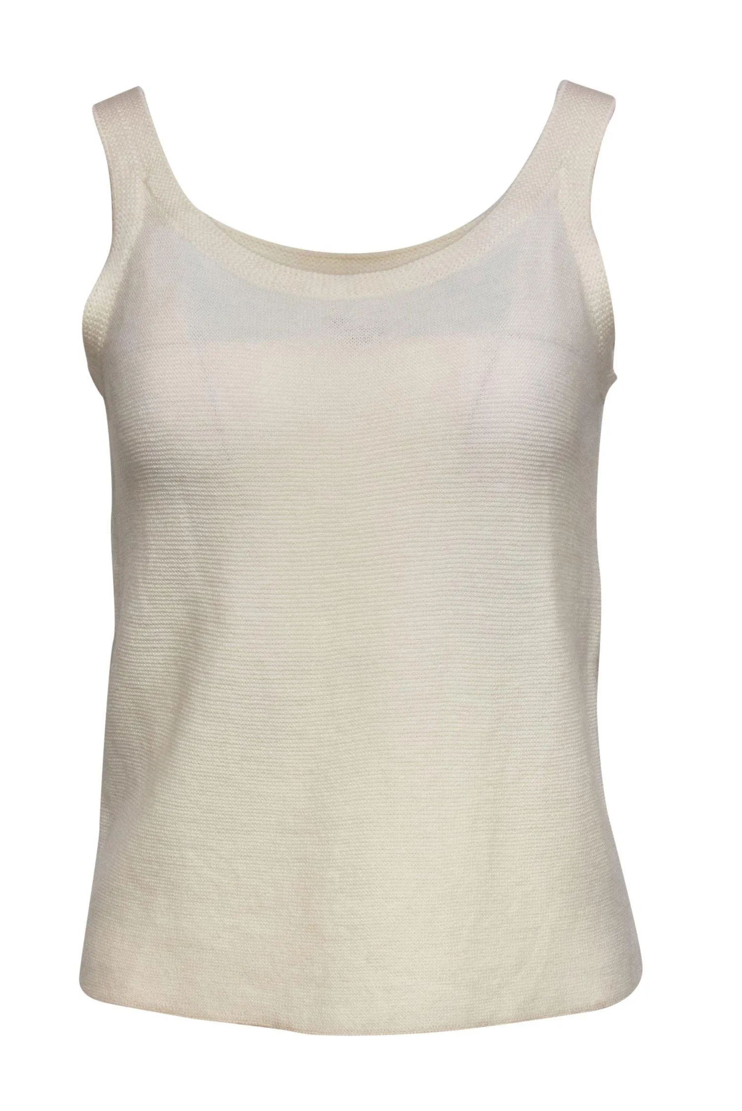 Eileen Fisher - Cream Knit Wool Tank Sz PS