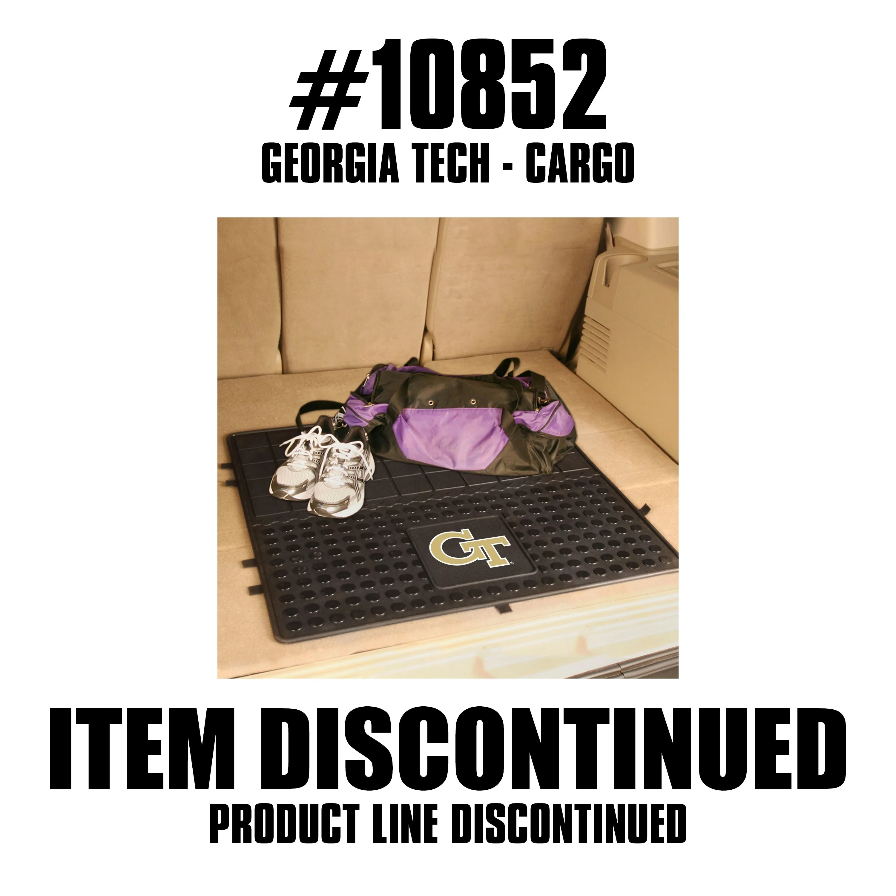 Georgia Tech Yellow Jackets Heavy Duty Cargo Mat 31"x31"