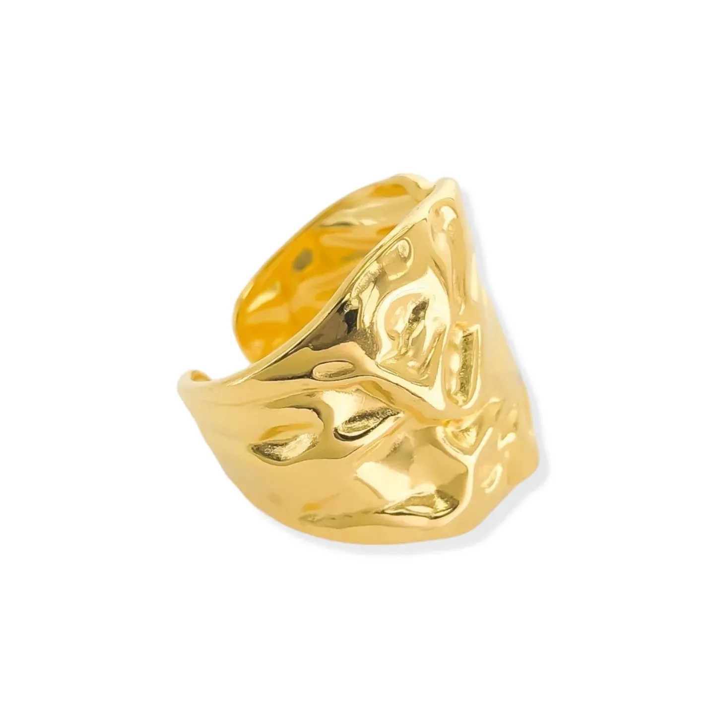 HAMMERED RING- GOLD