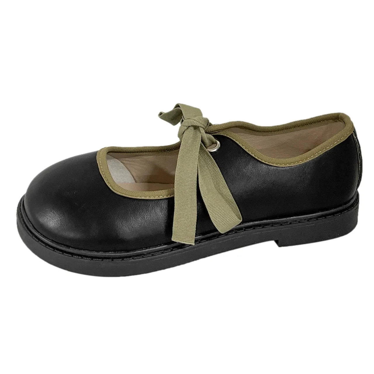 Hnzxzm Casual Woman Shoe Female Footwear Oxfords Bow-Knot Round Toe Summer Dress Leather Butterfly New Cross Rubber Solid Leisure Lace