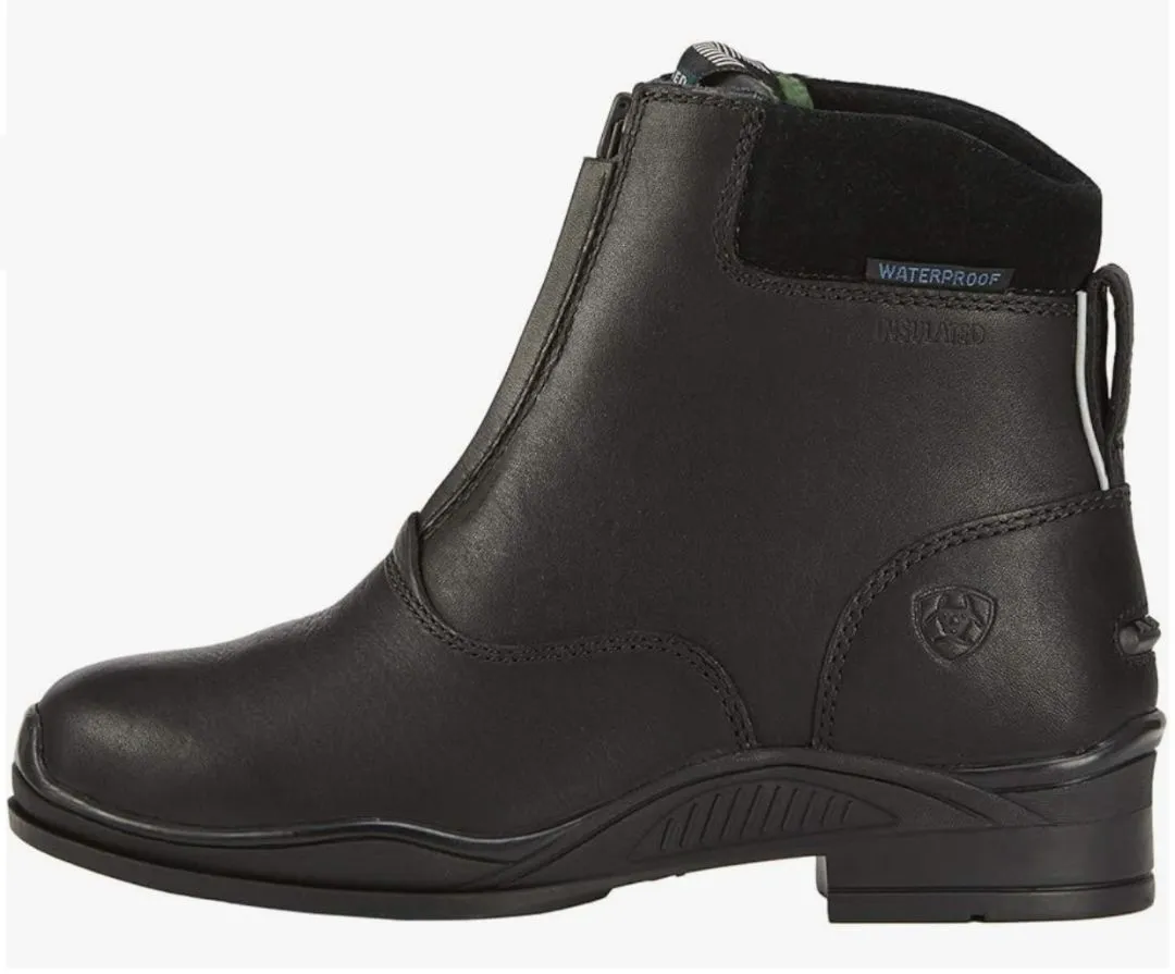 Kid's Ariat Extreme Zip H20 Insulated Paddock Boot Black - Size 5 NEW