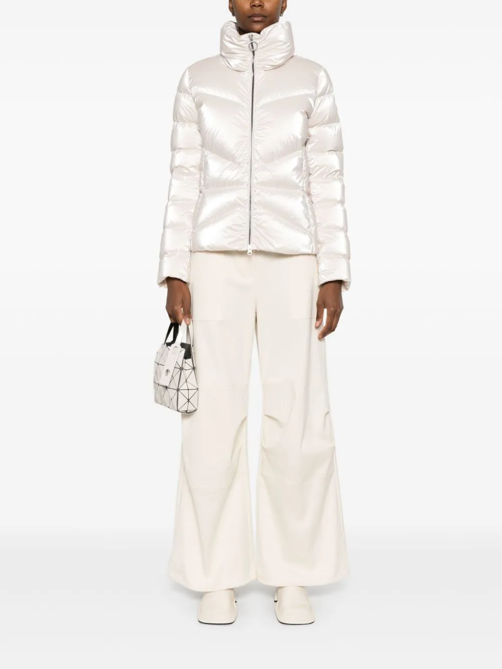 laminated puffer jacket