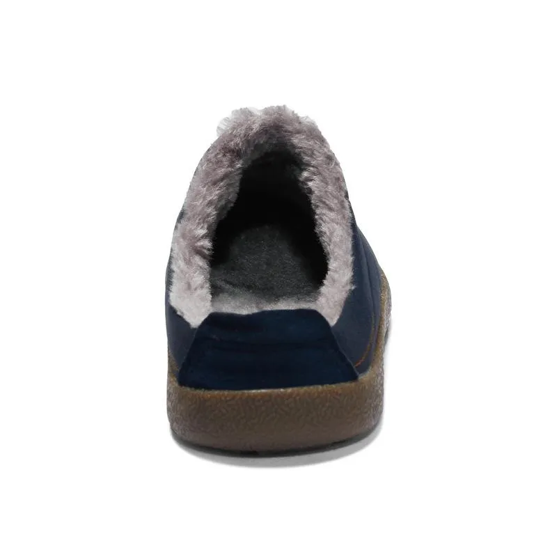 Men Winter Water-resistant Fur Warm Flat Shoes Cotton Slippers