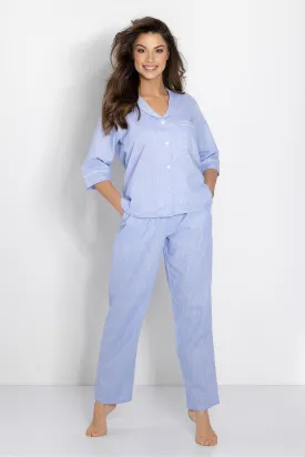Momenti Per Me airy fabric long pants and shirt womens pajamas