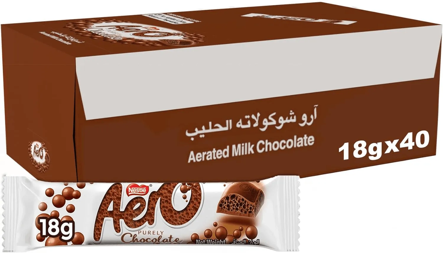 Nestle Aero Purely Aerated Milk Chocolate 40X18g