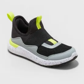 New - Kids' Fern Slip-On Performance Sneakers - All in Motion Gray/Lime Green 5