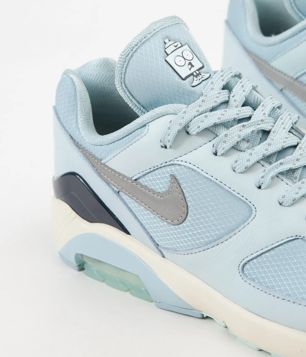 Nike Air Max 180 Shoes - Ocean Bliss / Metallic Silver - Igloo
